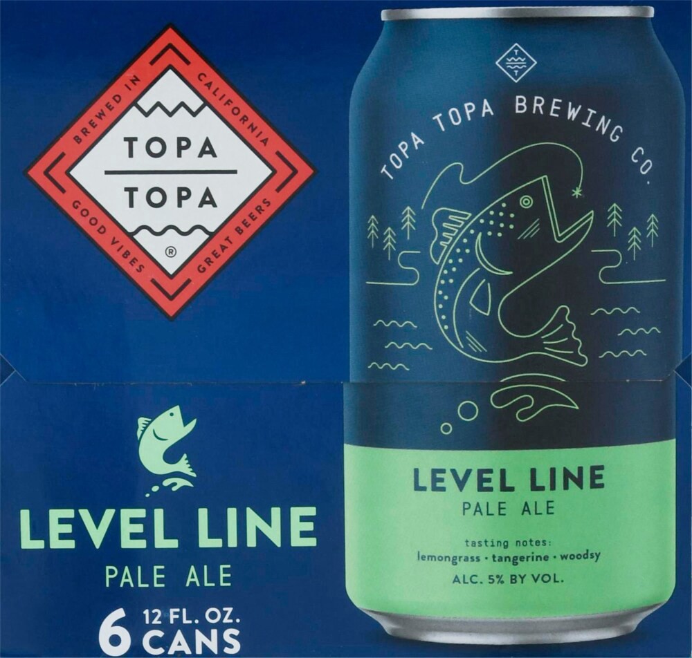 slide 3 of 3, Topa Topa Brewing Co. Level Line Beer 6 - 12 fl oz Cans, 6 ct; 12 fl oz