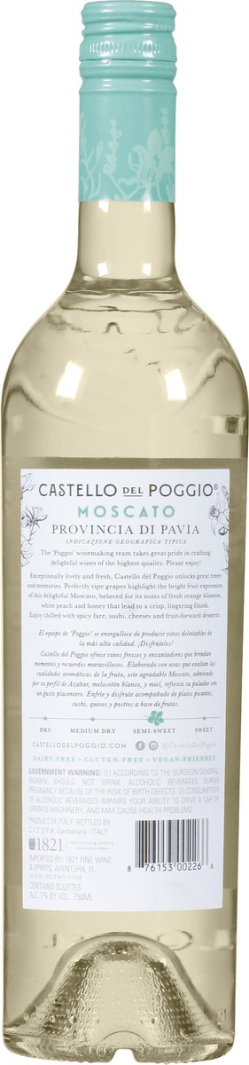 slide 5 of 9, Castello del Poggio Castillo Del Poggio Moscato White Wine - 750ml Bottle, 750 ml