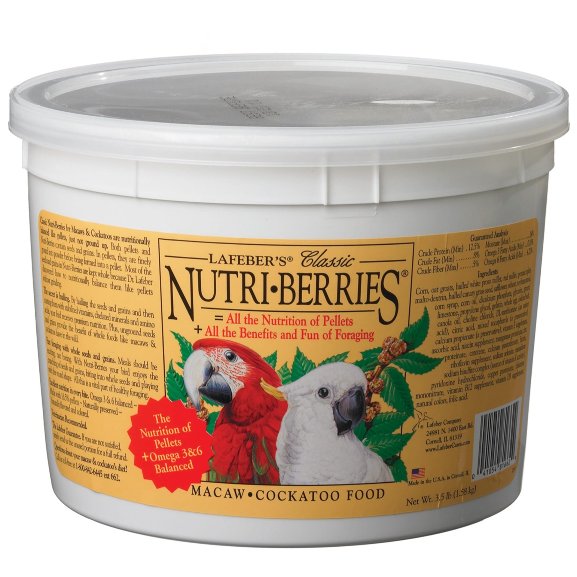 slide 1 of 1, Lafeber's Nutri-Berries Macaw & Cockatoo Food, 3.5 lb