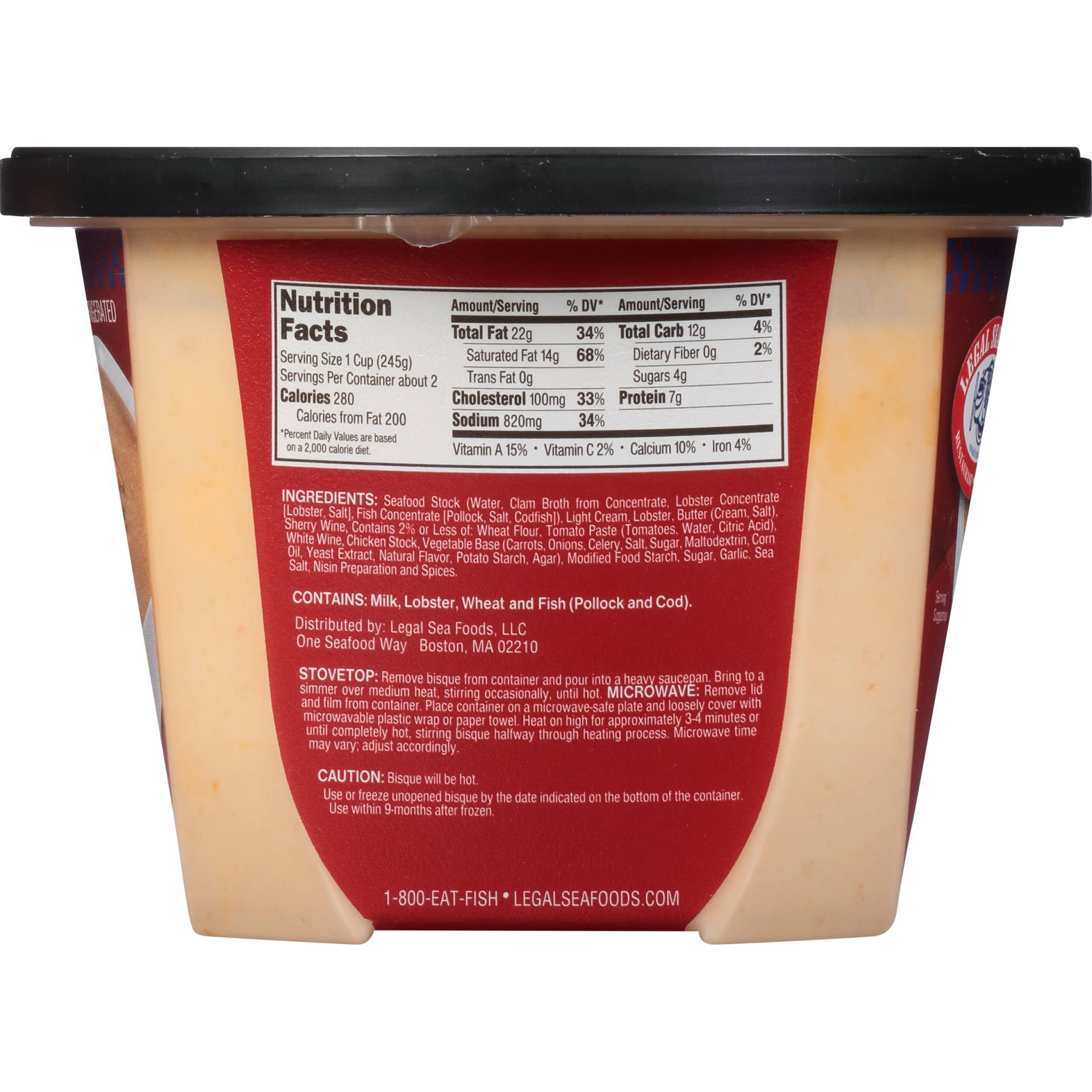 Legal Sea Foods Lobster Bisque Nutritional Information Besto Blog