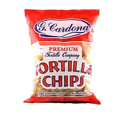 slide 1 of 1, G. Cardona Premium All Natural Tortilla Chips, 16 oz