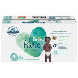 Pampers Pure Baby Diapers, Size 4 (22-37 lbs), 108 count, Up to 100% Leakproof, Premium Hypoallergenic Soft Diapers
