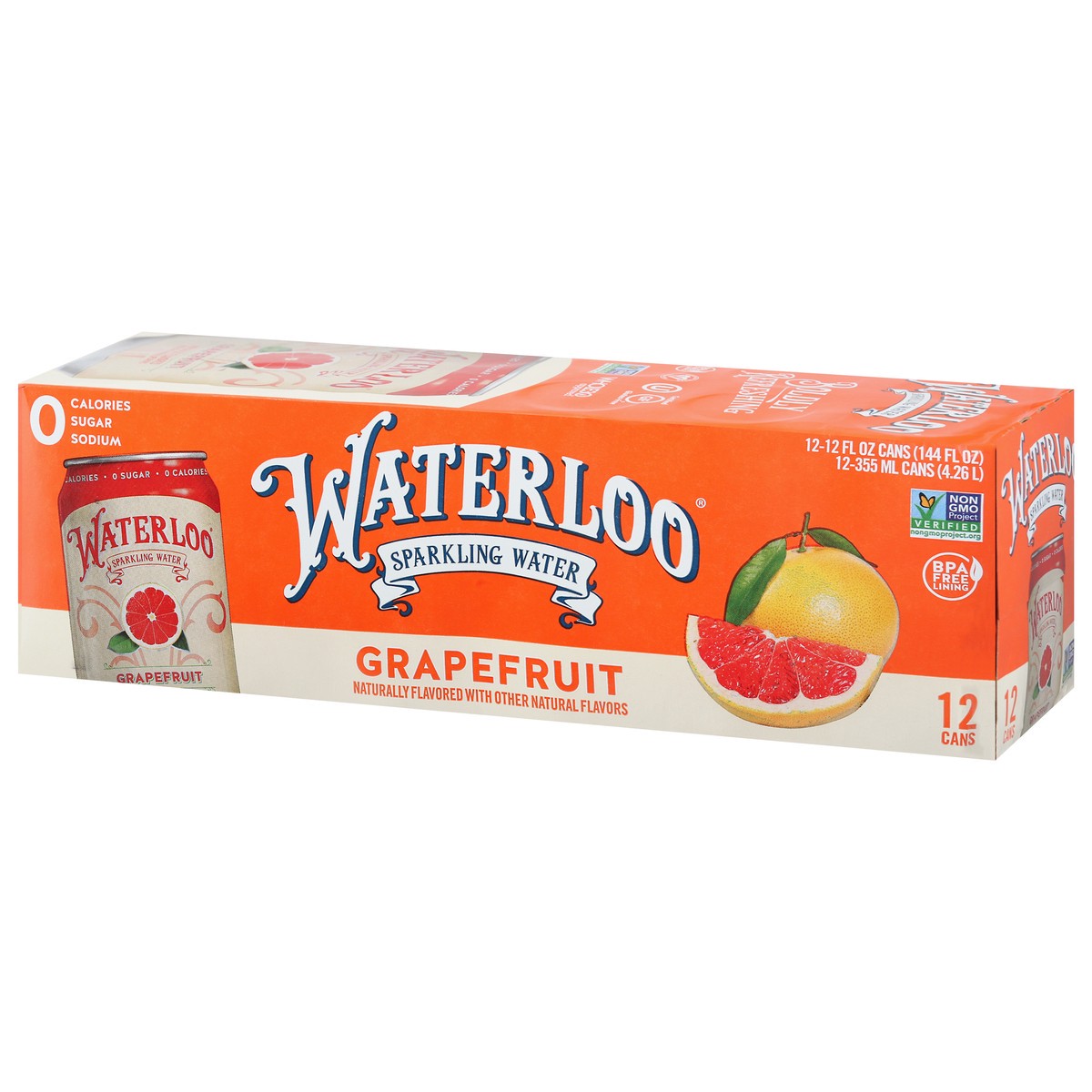 slide 13 of 14, Waterloo Grapefruit Sparkling Water, 12 ct; 12 fl oz