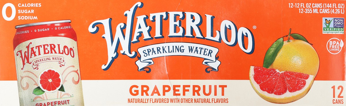 slide 8 of 14, Waterloo Grapefruit Sparkling Water, 12 ct; 12 fl oz