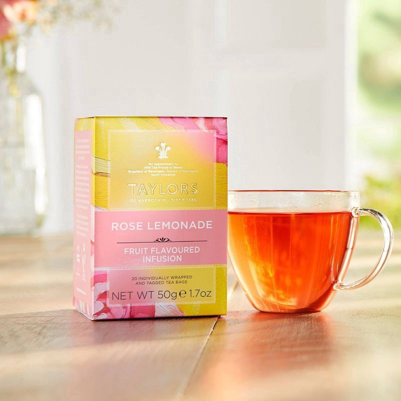 slide 3 of 3, Taylors of Harrogate Rose Lemonade Tea 20 Tea Bags, 20 ct