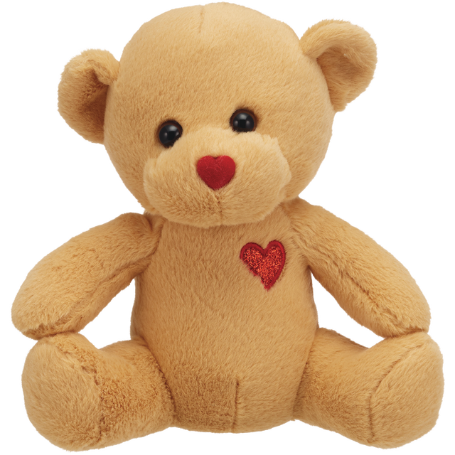 slide 1 of 1, SEASONAL MISC 7" I Love You Teddy - Tan, 40 ct