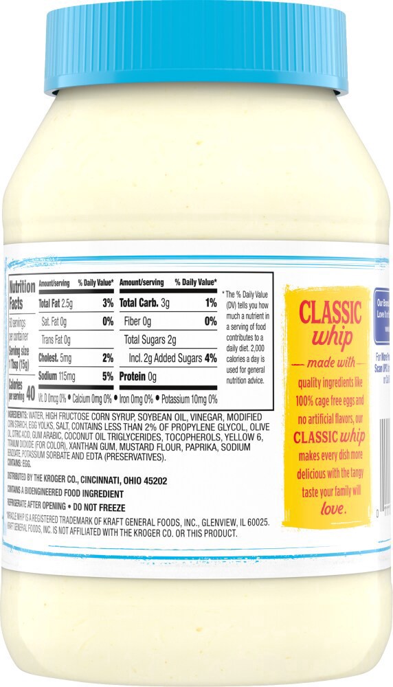 slide 3 of 6, Kroger Classic Whipped Salad Dressing, 30 fl oz