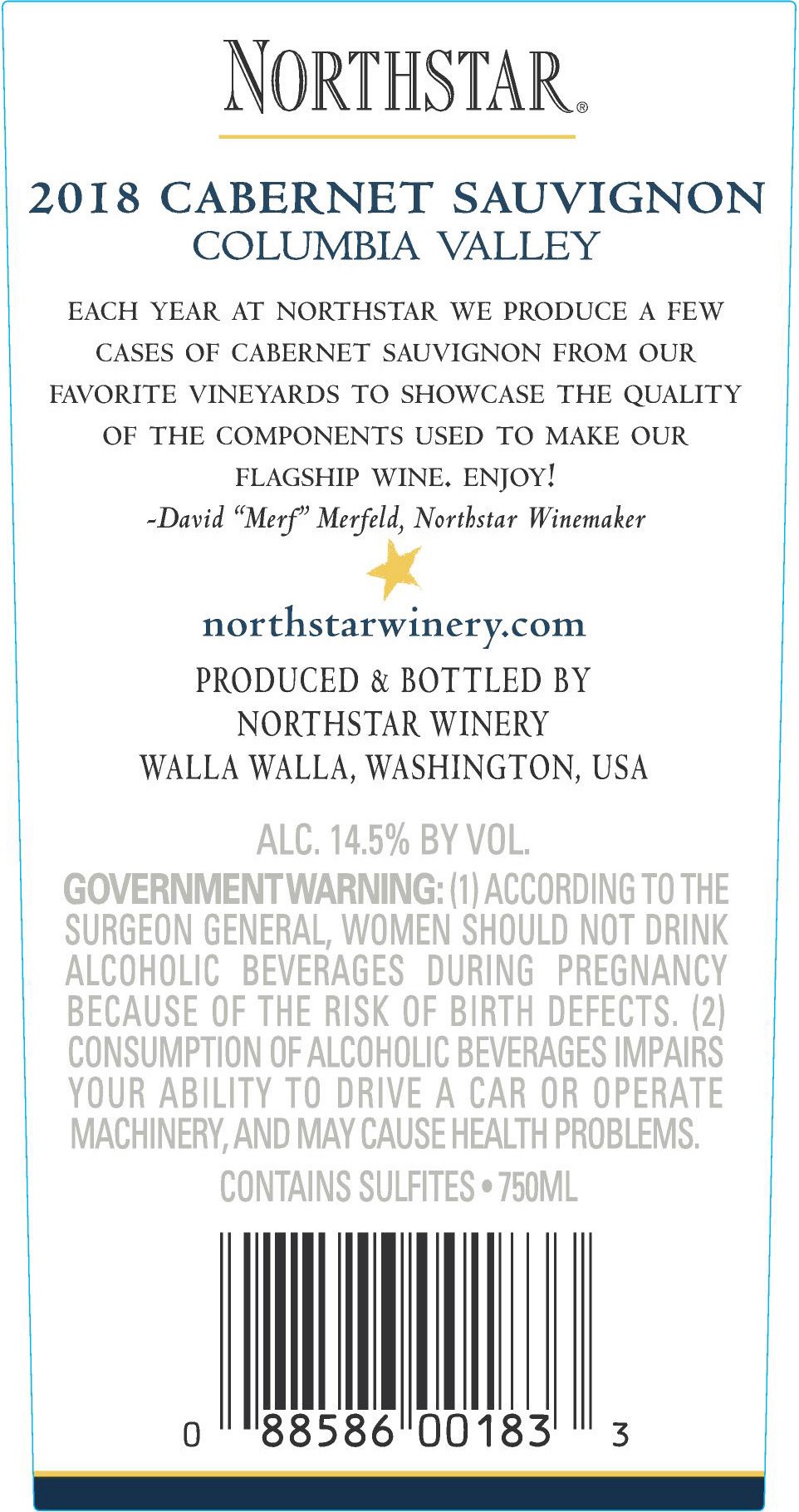 slide 3 of 4, North Star Cabernet Sauvignon, Red Wine, 750 mL, 1 ct