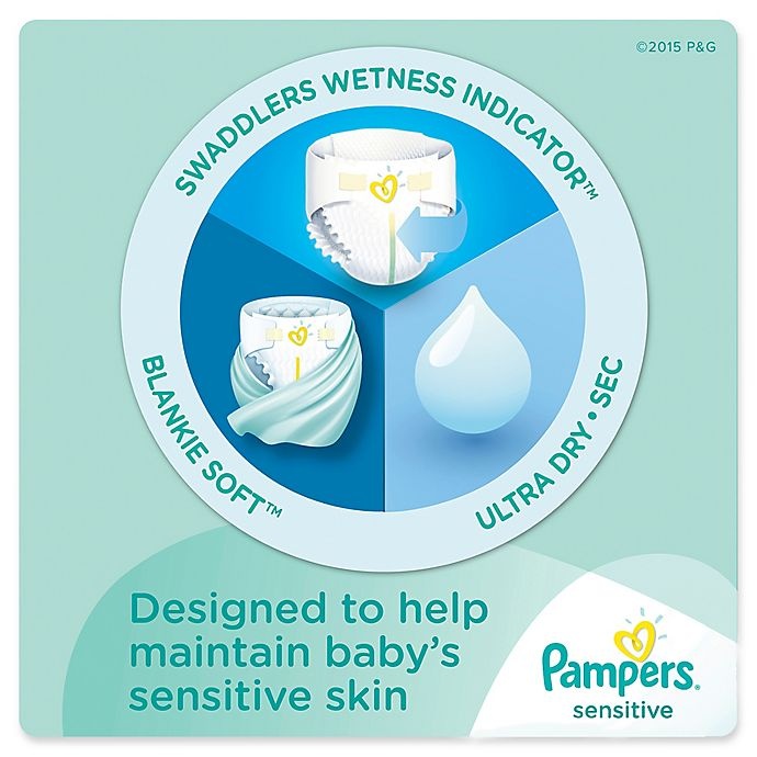 slide 4 of 5, Pampers Swaddlers Sensitive Size 3 Economy Pack Diapers, 128 ct