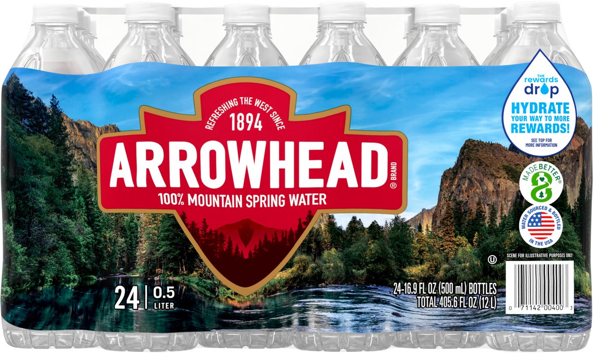 slide 2 of 8, Arrowhead Mountain Spring Water - 24 ct; 16.9 fl oz, 24 ct; 16.9 fl oz