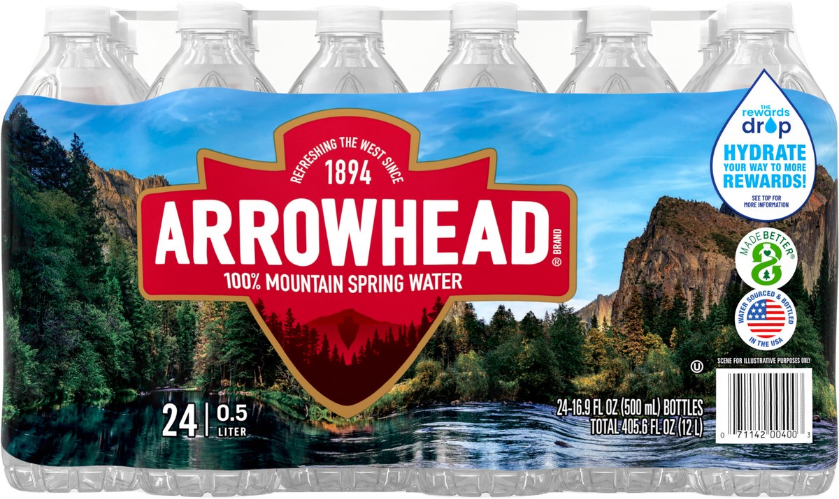 slide 4 of 8, Arrowhead Mountain Spring Water - 24 ct; 16.9 fl oz, 24 ct; 16.9 fl oz