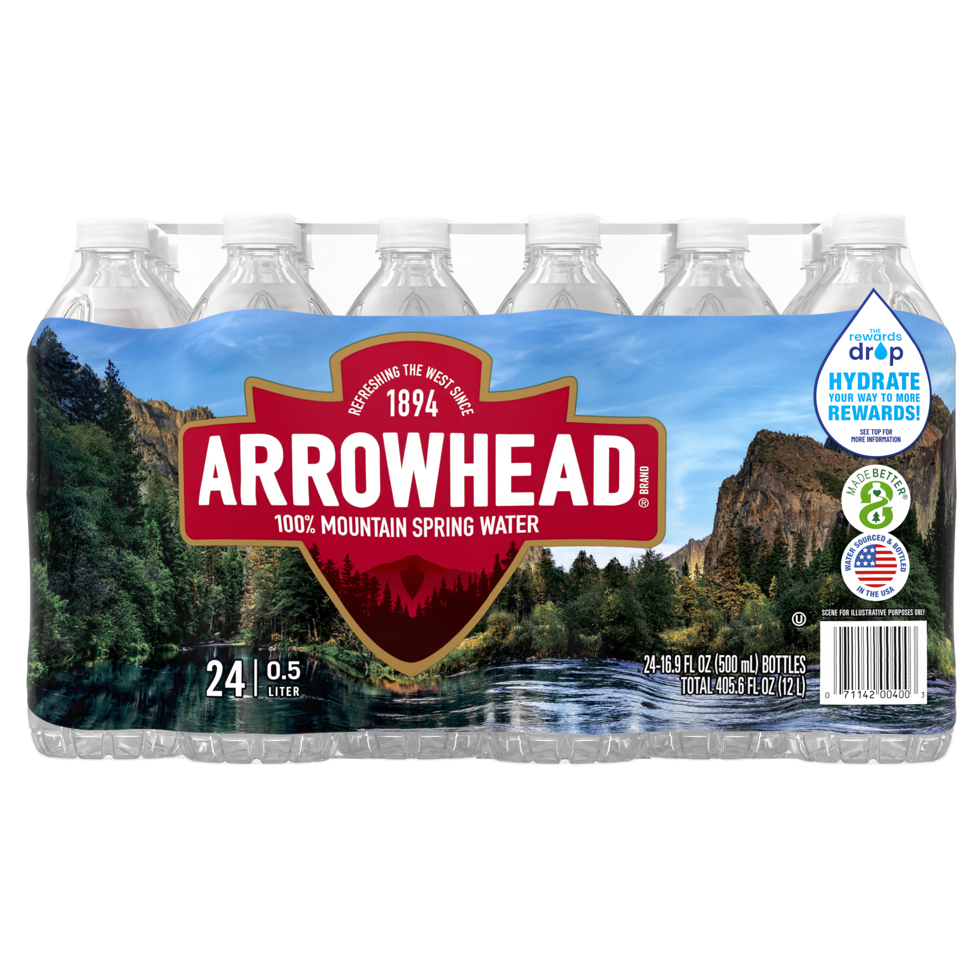 slide 1 of 8, Arrowhead Mountain Spring Water - 24 ct; 16.9 fl oz, 16.9 fl oz