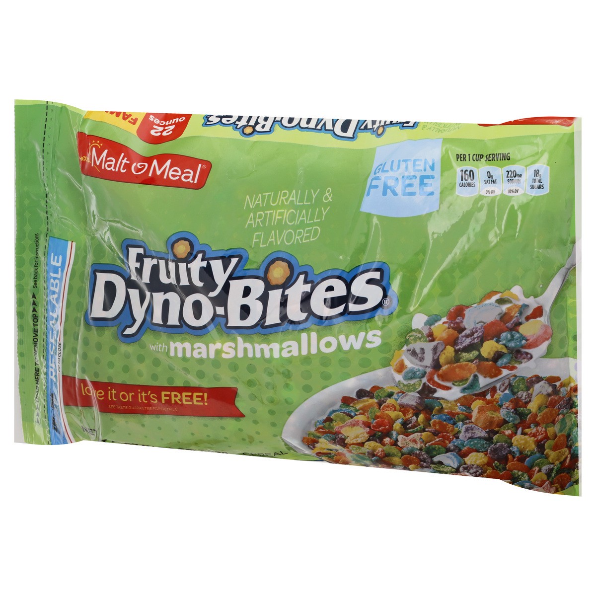 slide 8 of 11, Malt-O-Meal Fruity Dyno Bites Cereal With Marshmallows, Gluten Free Breakfast Cereal, 22 OZ Bag, 22 oz