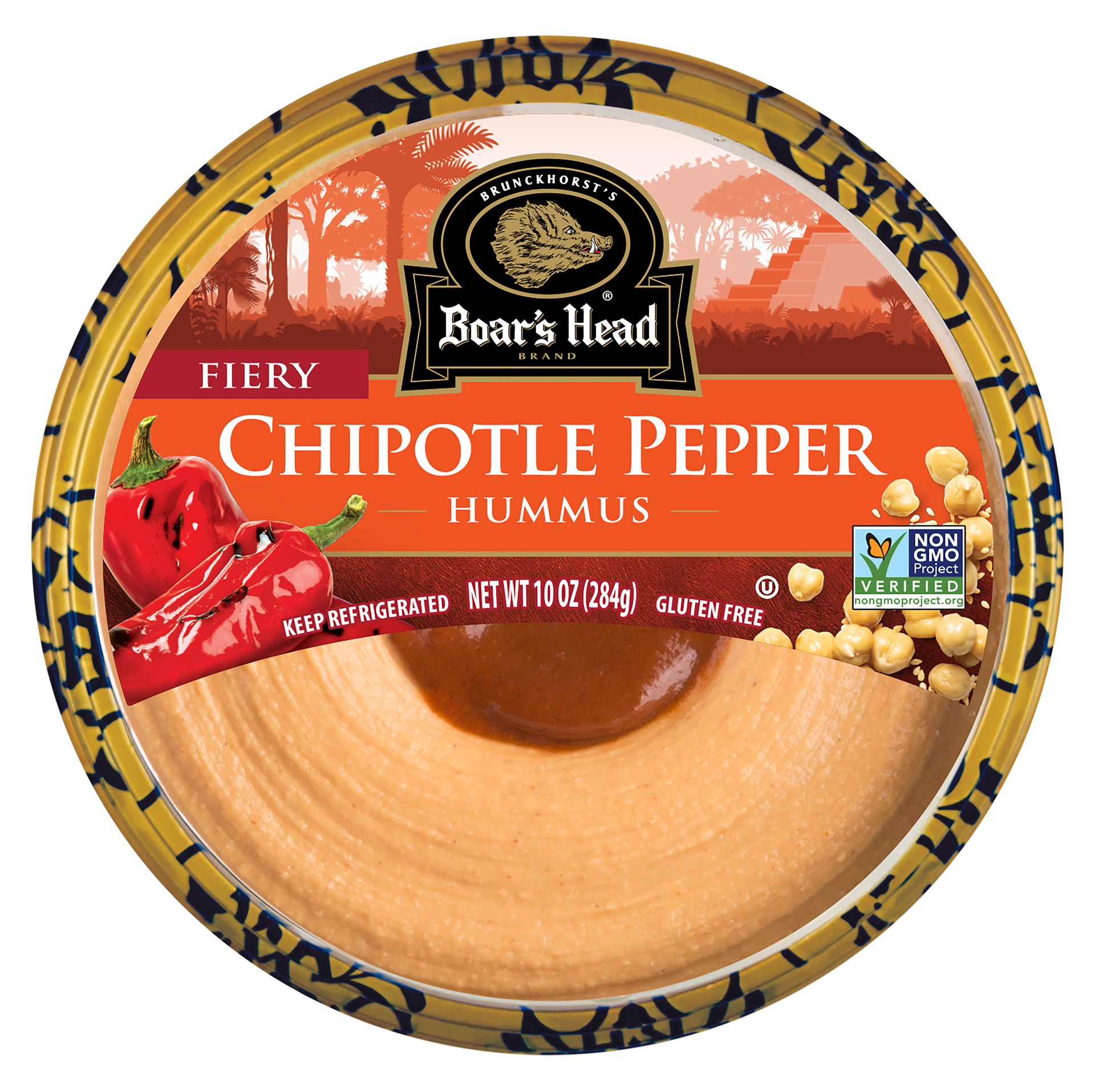 slide 1 of 9, Boar's Head Chipotle Pepper Hummus, 10 oz