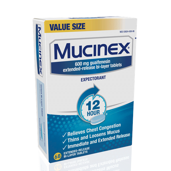 slide 1 of 1, Mucinex Guaifenesin Tablets, 68 ct; 600 mg