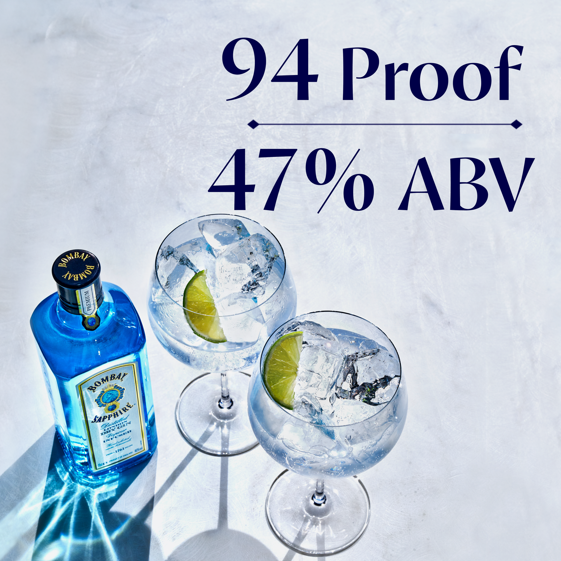 slide 5 of 5, Bombay Sapphire Gin 47% 175Cl/1.75L, 1.75 liter