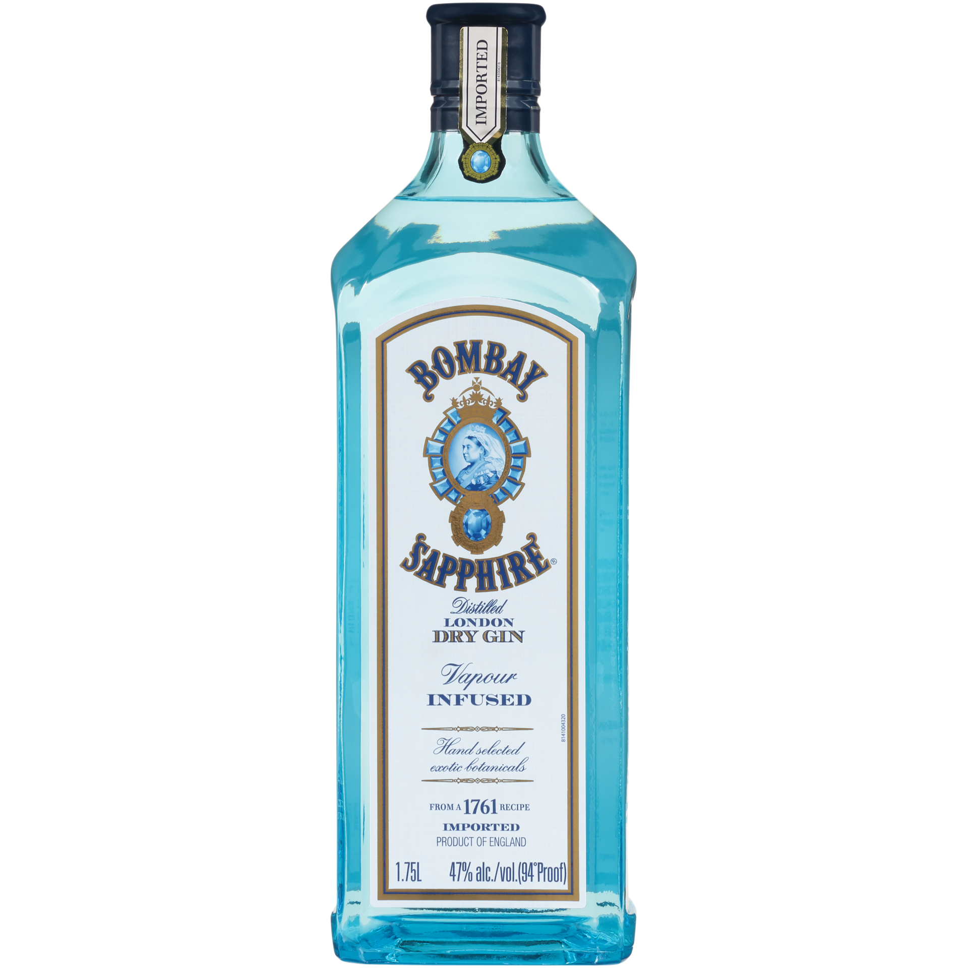 slide 1 of 5, Bombay Sapphire Gin 47% 175Cl/1.75L, 1.75 liter