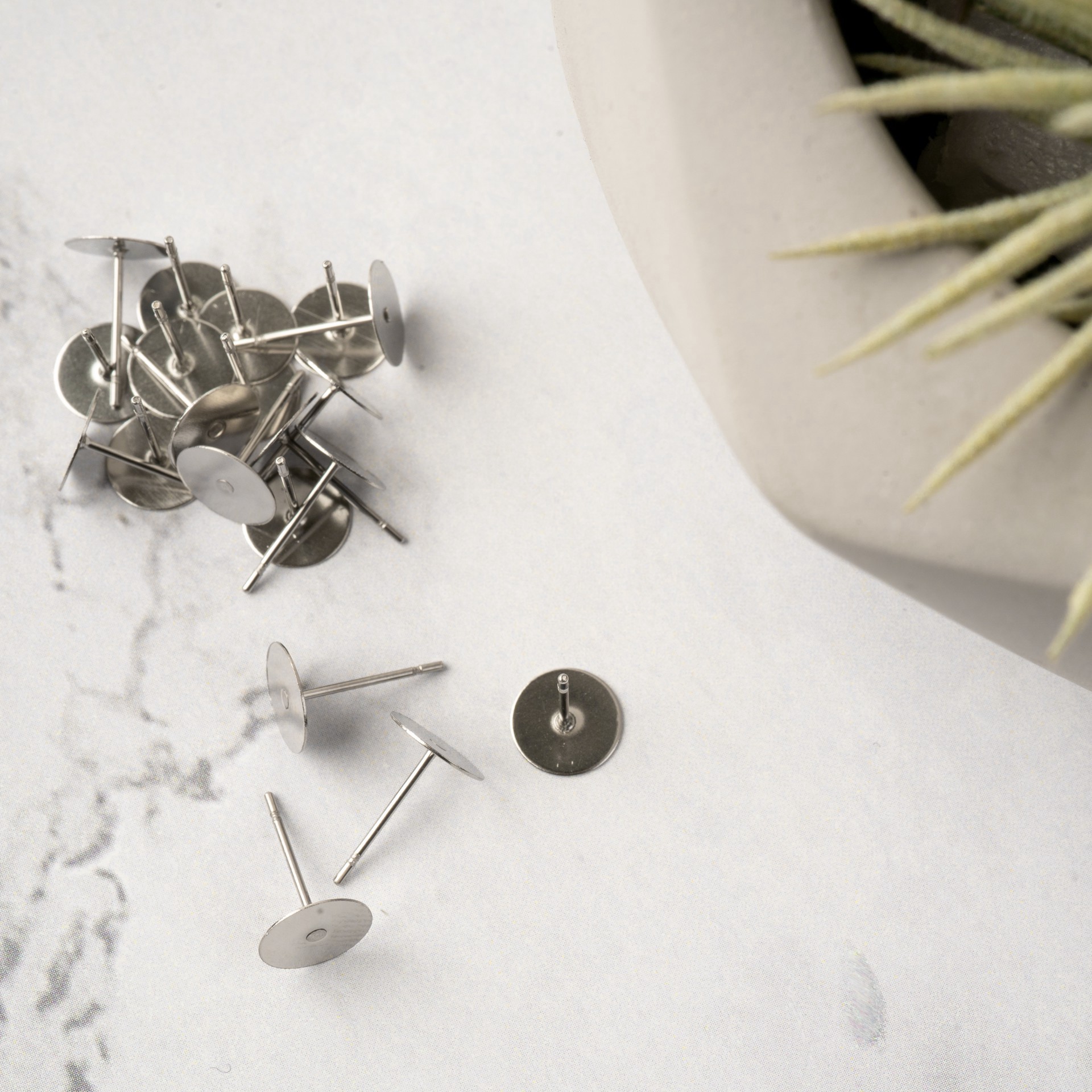 slide 2 of 3, 8mm Earring Posts, 20ct. By Bead Landing, 8mm