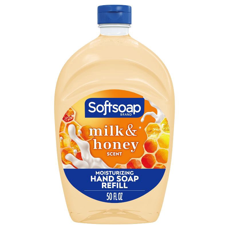 slide 1 of 10, Softsoap Moisturizing Liquid Hand Soap Refill - Milk & Honey - 50 fl oz, 50 fl oz