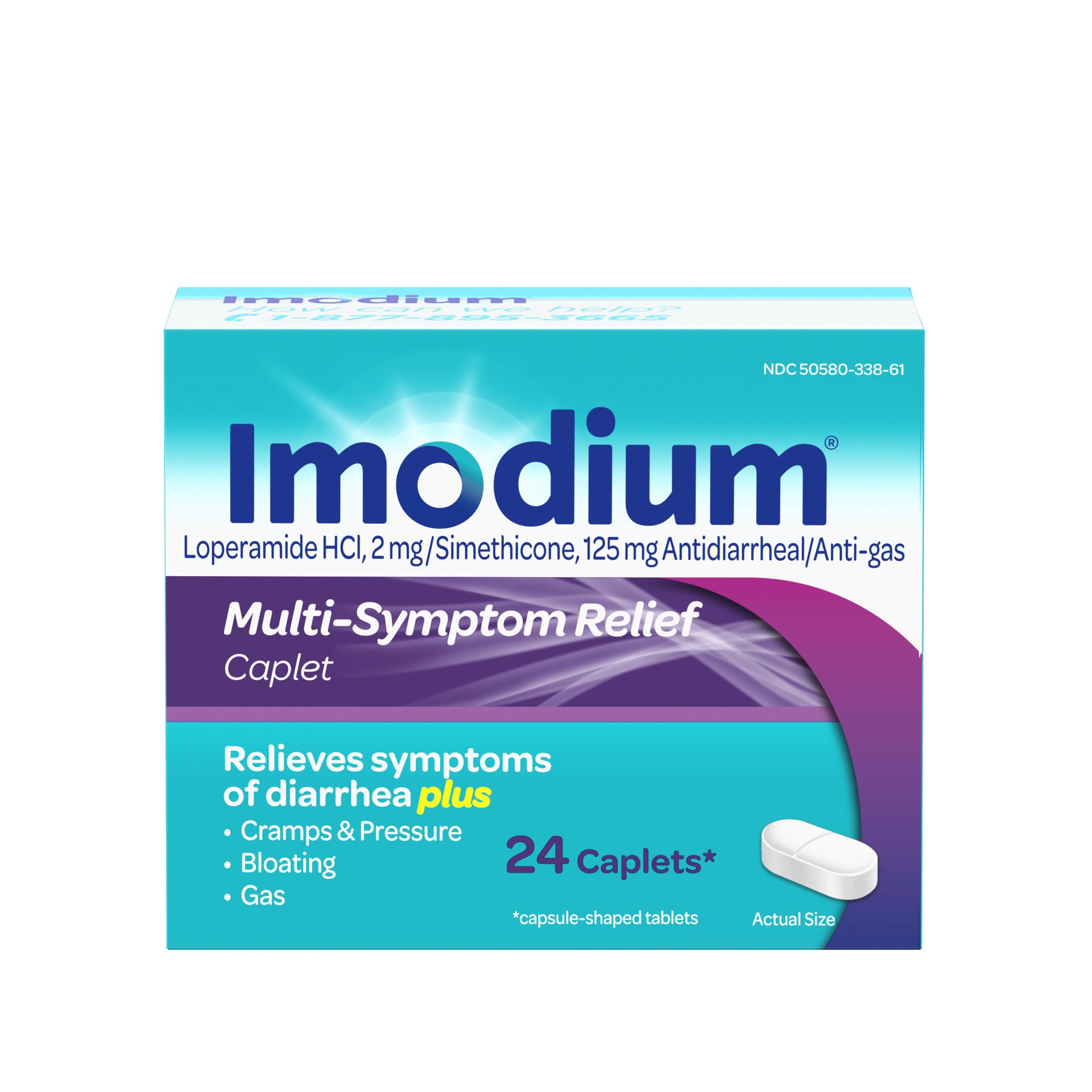 slide 5 of 9, Imodium Multi-Symptom Relief Caplets, 24 ct
