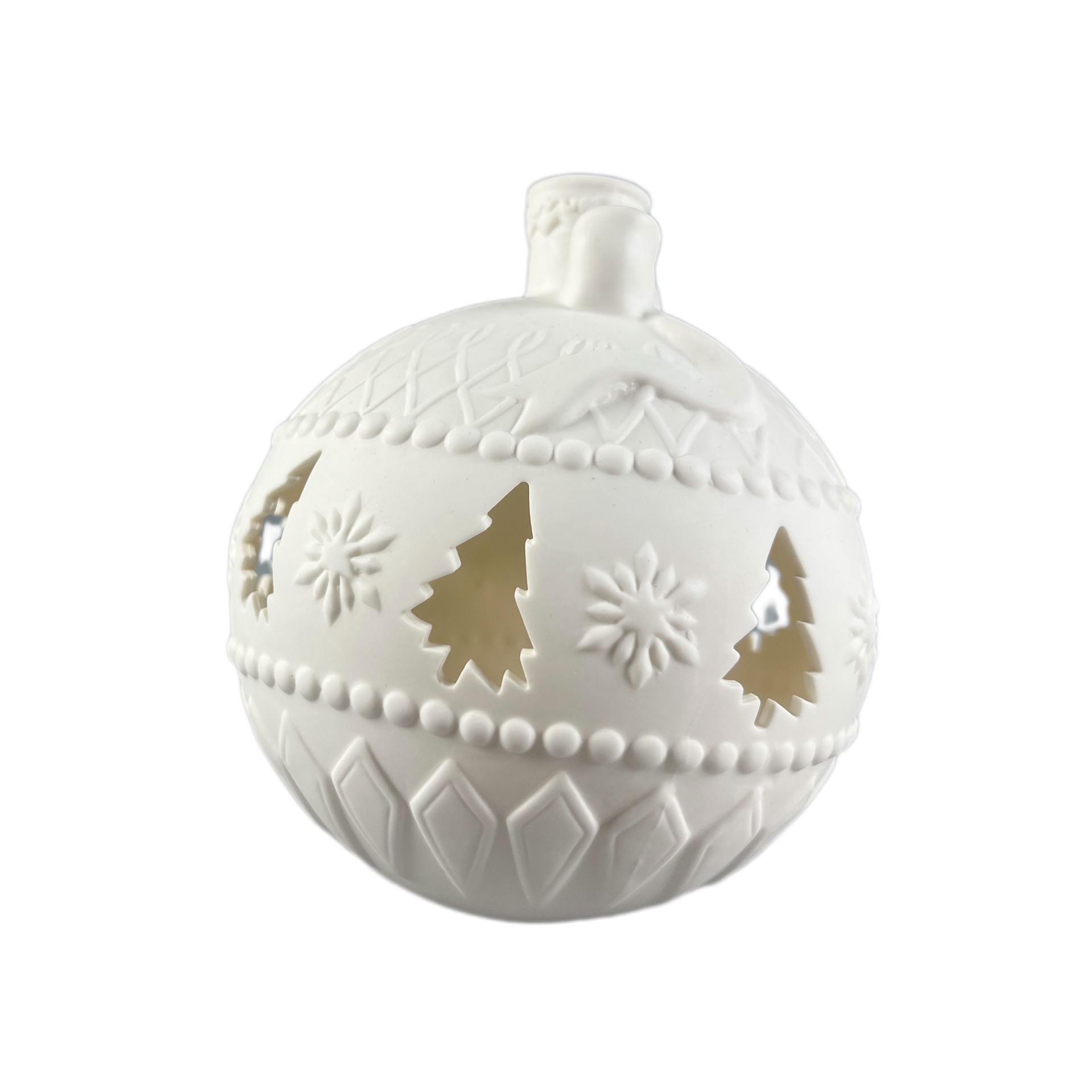 slide 3 of 5, 6" Led Diy Ceramic Ball Ornament Decor By Make Market, 5.9 in x 5.9 in x 6.1 in