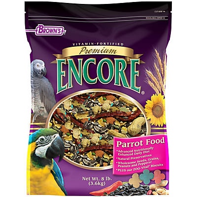 slide 1 of 1, Brown's Premium Encore Parrot Food, 8 lb