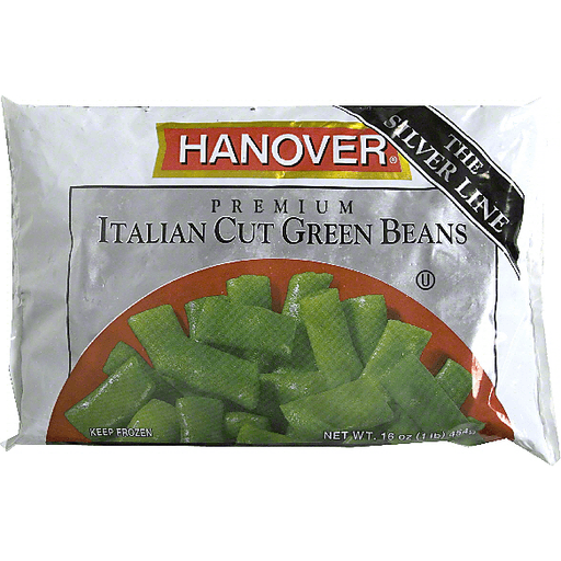slide 1 of 1, Hanover Italian Green Beans, 12 oz