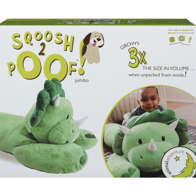 slide 1 of 1, SEASONAL MISC Sqoosh2Poof - Dino, 1 ct