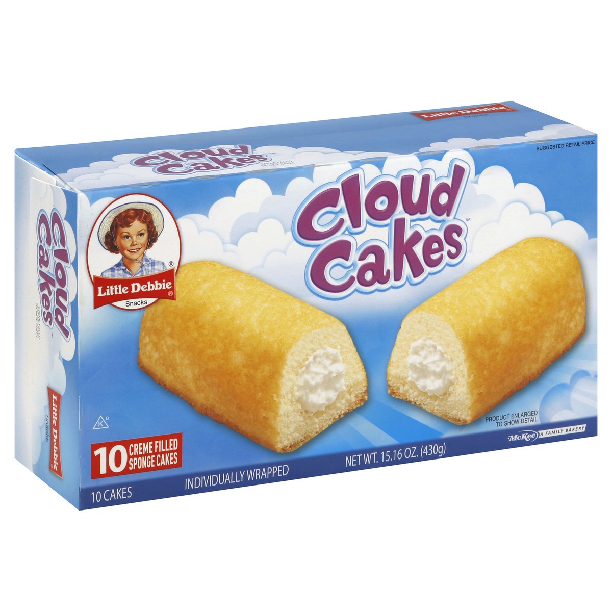 slide 3 of 4, Little Debbie Cloud Cakes 10 ea, 10 ct