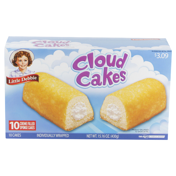 slide 1 of 1, Little Debbie Cloud Cakes 10 ea, 10 ct