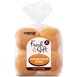 Fresh & Soft Enriched Hamburger Buns - 8 CT