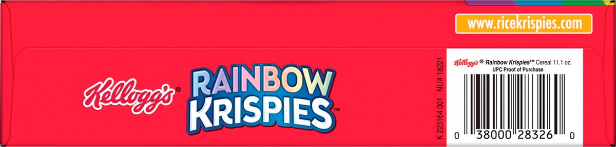 slide 7 of 7, Kellogg's Rainbow Krispies Breakfast Cereal, Kids Snacks, Family Breakfast, Fruity Flavor, 11.1oz Box, 1 Box, 11.1 oz