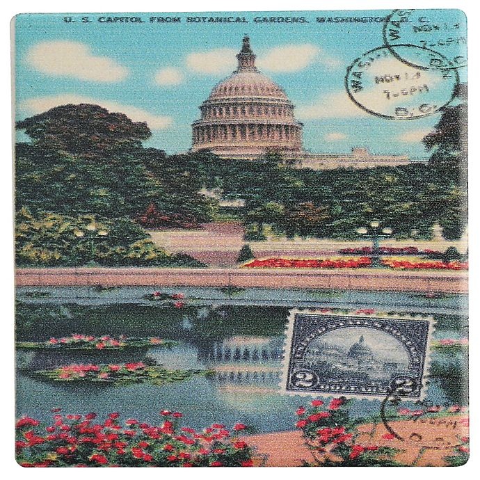 slide 1 of 1, Thirstystone Dolomite US Capitol Postcard Single Coaster, 1 ct