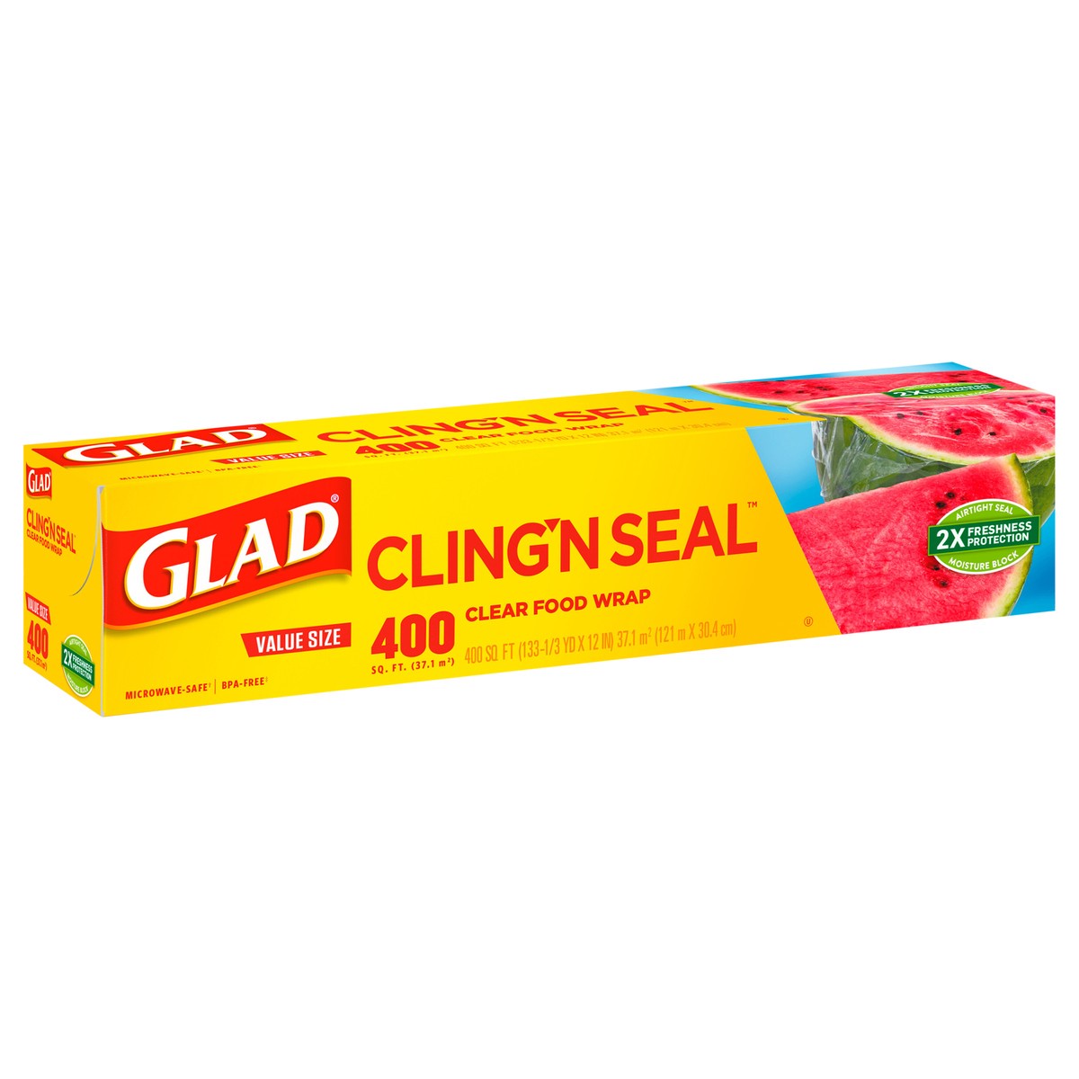 slide 8 of 9, Glad Cling ‘N Seal™ Plastic Food Wrap, 400 Square Foot Roll, 1 ct