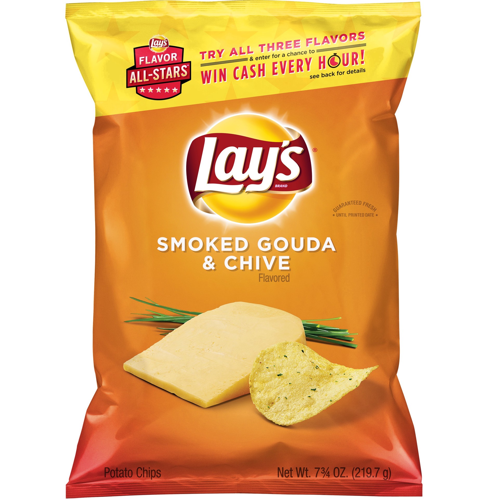 slide 1 of 5, Lay's Potato Chips Smoked Gouda & Chive 7 3/4 Oz, 7.75 oz