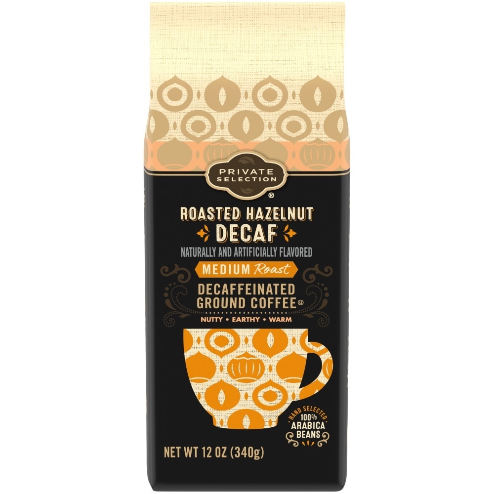 slide 1 of 1, Private Selection Hazelnut Creme Ground Decaf Gourmet Coffee, 12 oz