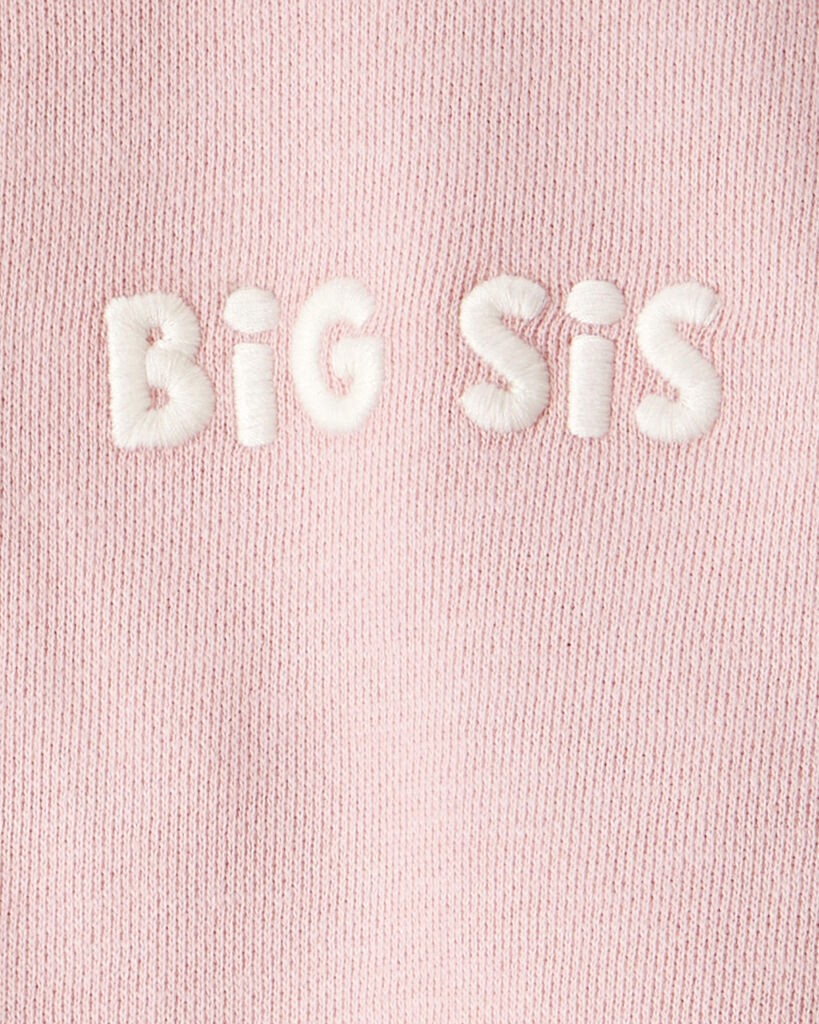 slide 2 of 3, Littleplanet Toddler Organic Cotton Big Sis Sweatshirt Perfect Pink 3T, 1 ct