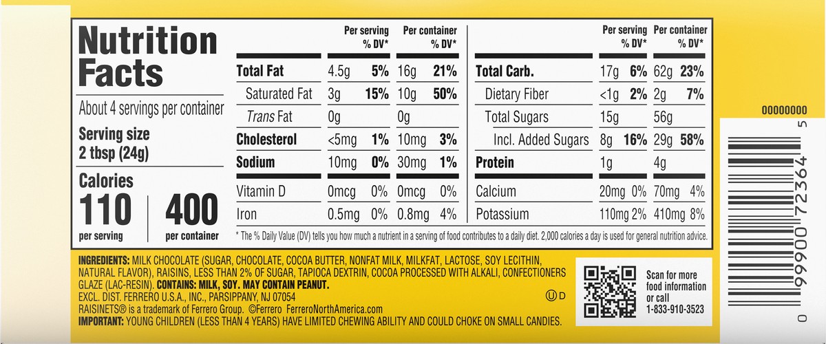 slide 3 of 13, Raisinets RAISINET CONCESSION CARTON 164969 - ESTR - US50BL 3.1oz, 3.1 oz