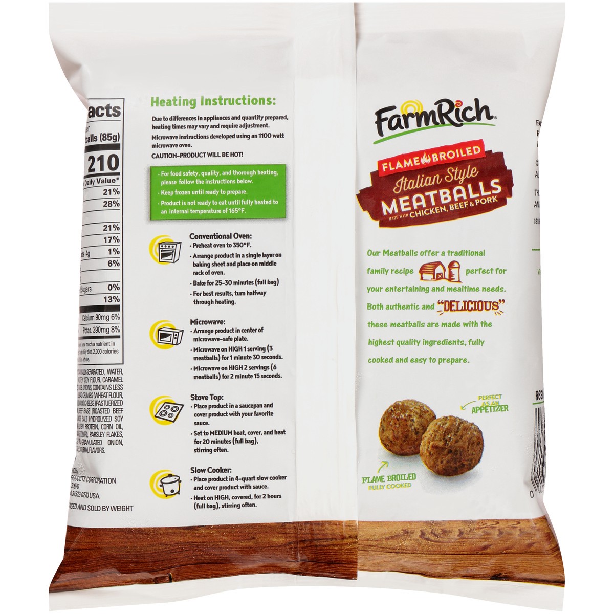 slide 4 of 11, Farm Rich Italian Style Meatballs 14 oz. Bag, 14 oz