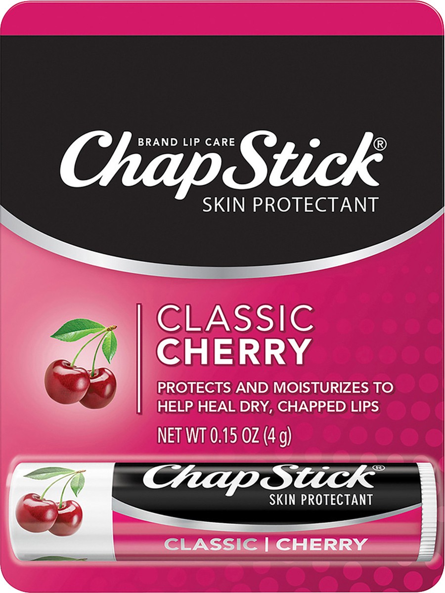 slide 2 of 6, ChapStick Classic Cherry Lip Balm, 0.15 oz