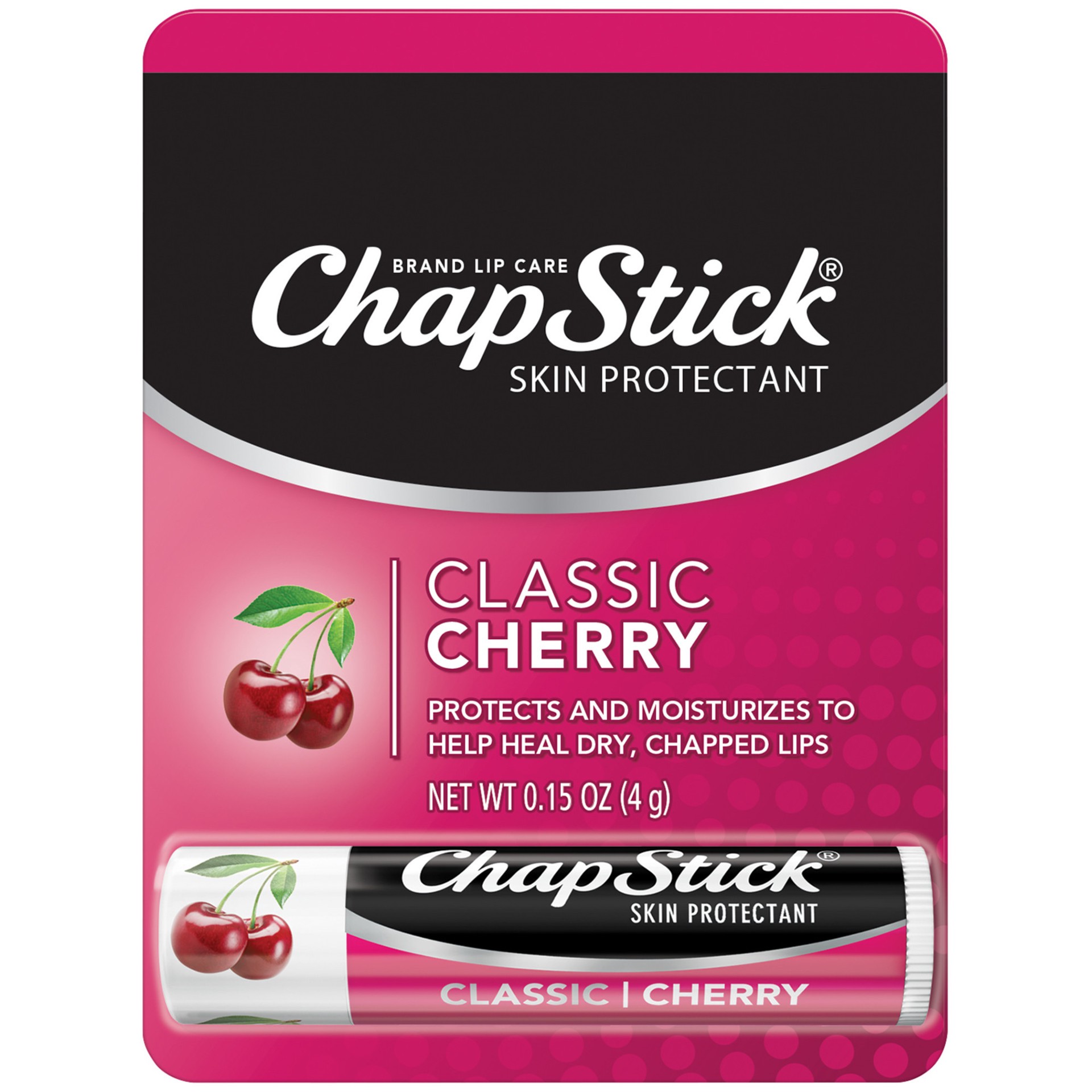 slide 1 of 6, ChapStick Classic Cherry Lip Balm, 0.15 oz