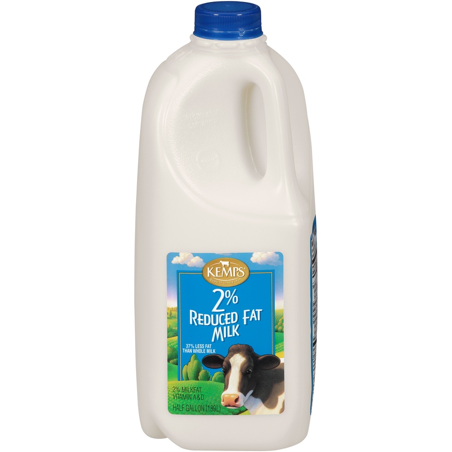slide 1 of 8, Kemps 2% Reduced Fat Milk, 1/2 gal
