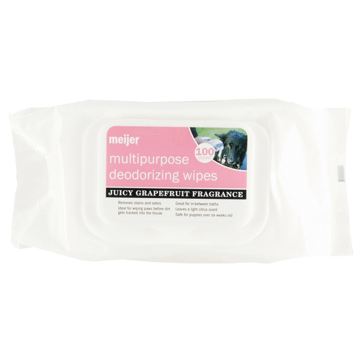 slide 1 of 5, Meijer Deodorizing Wipes for Dogs, Citrus, 100 ct