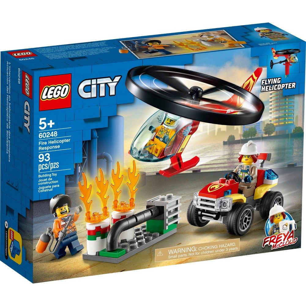 slide 4 of 7, LEGO City Fire Helicopter Response 60248 Firefighter Building Set, 1 ct