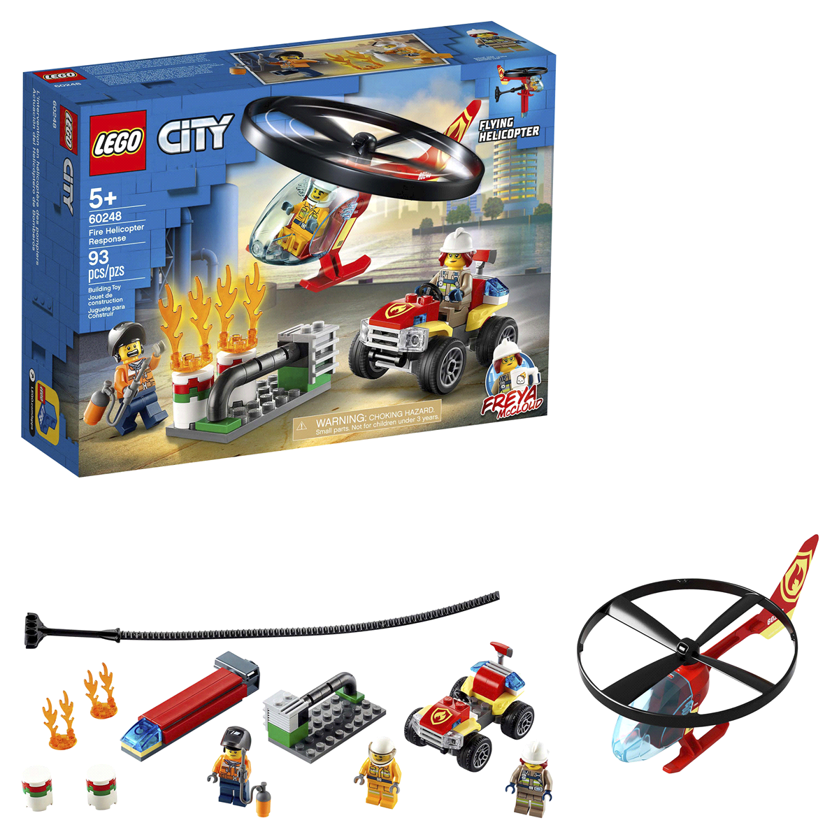 slide 1 of 1, LEGO City Fire Helicopter Response 60248 Firefighter Building Set, 1 ct