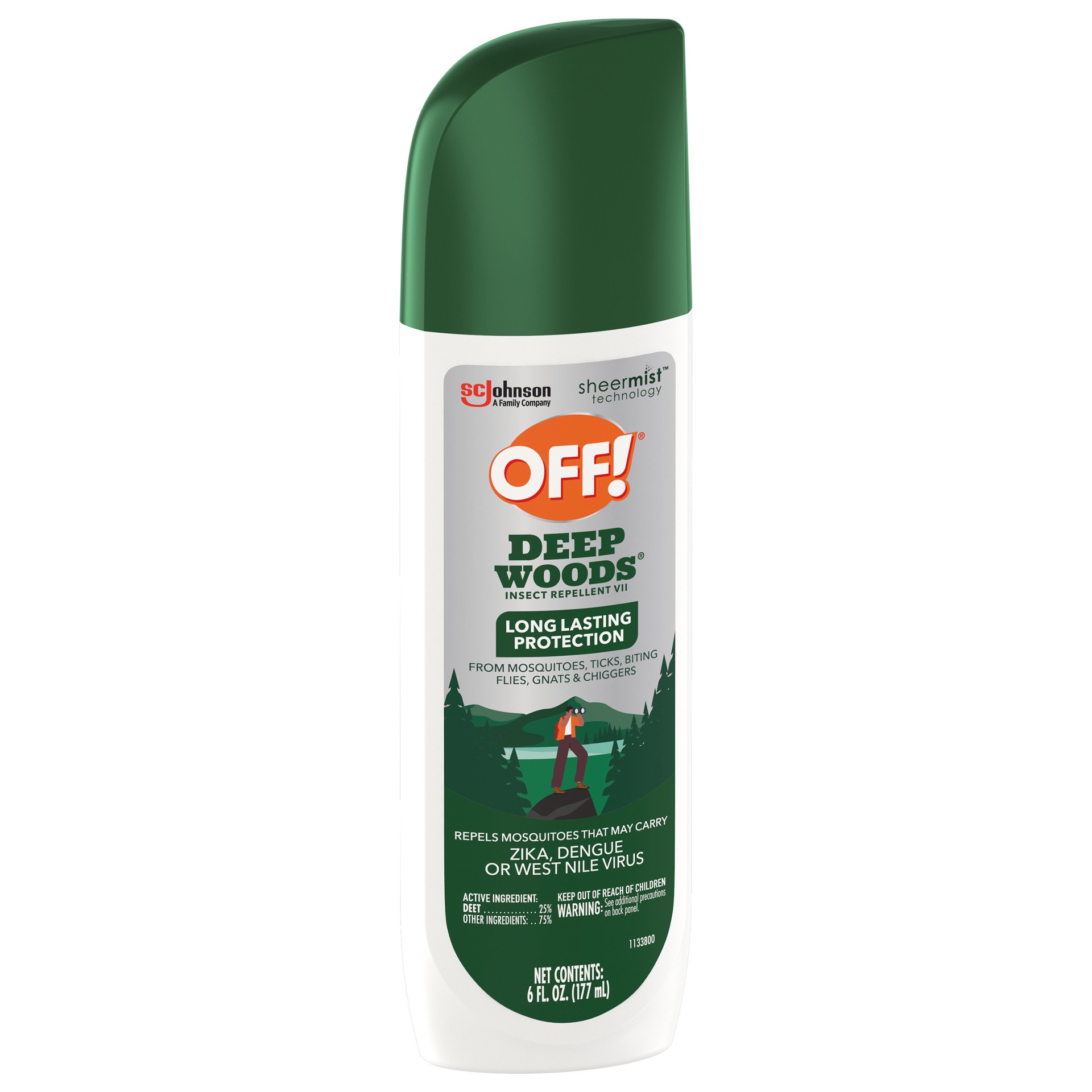 slide 3 of 4, OFF! Deep Woods Mosquito Repellent VII Spritz, Long-Lasting Outdoor Bug Spray, 6 oz, 6 oz