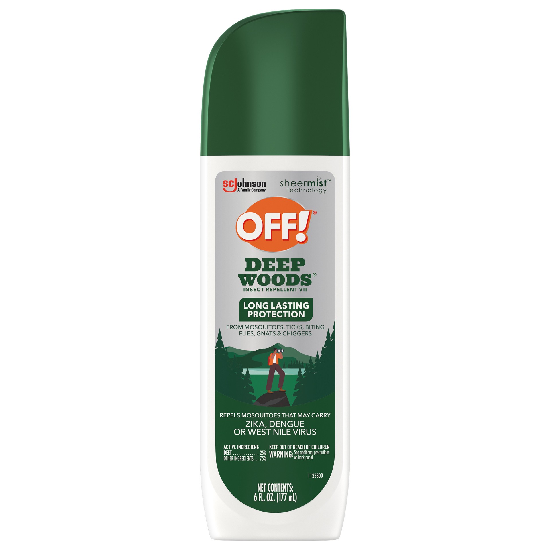 slide 1 of 4, OFF! Deep Woods Mosquito Repellent VII Spritz, Long-Lasting Outdoor Bug Spray, 6 oz, 6 oz