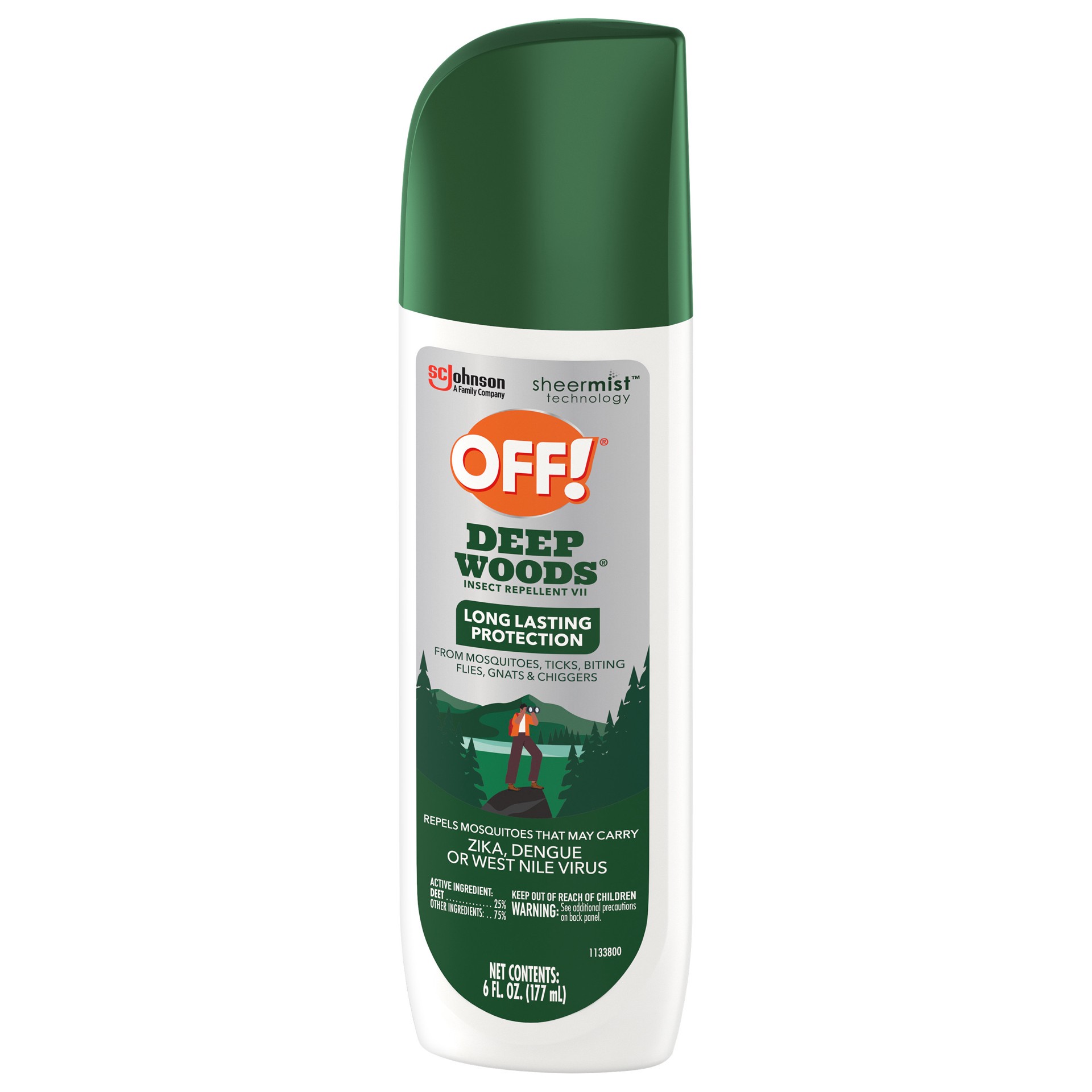 slide 2 of 4, OFF! Deep Woods Mosquito Repellent VII Spritz, Long-Lasting Outdoor Bug Spray, 6 oz, 6 oz