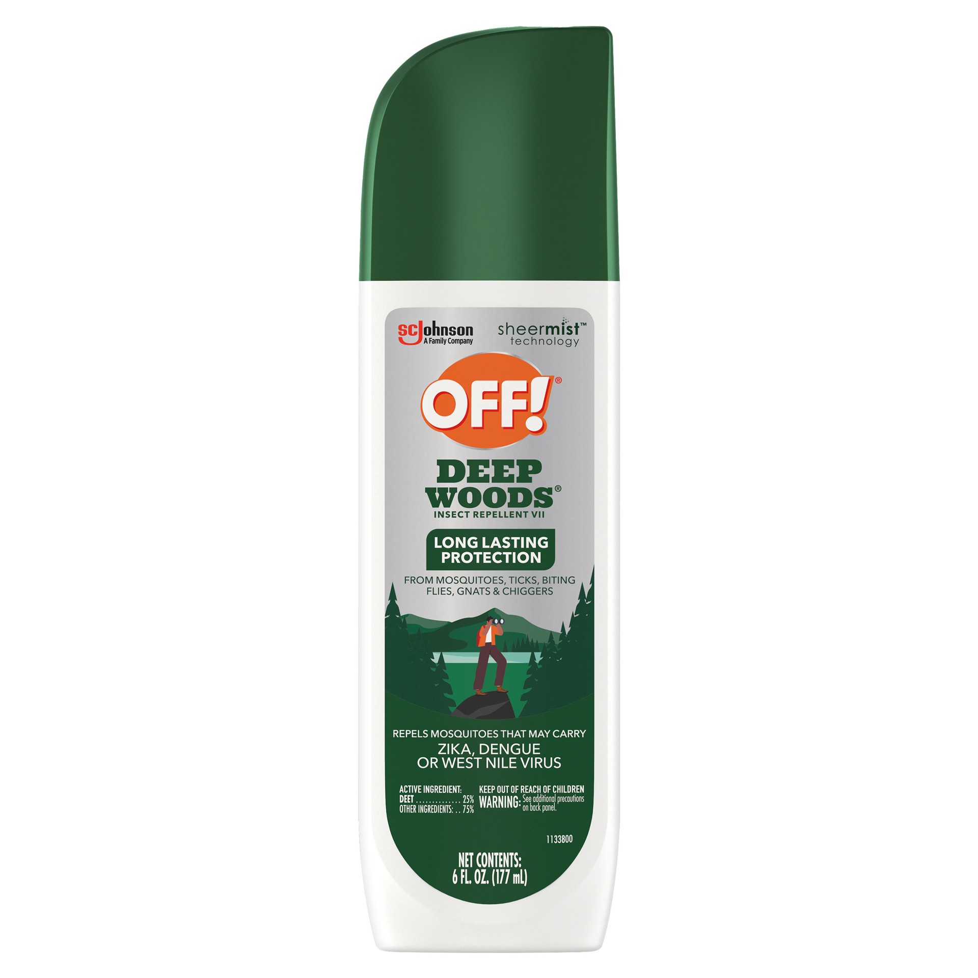 slide 1 of 4, OFF! Deep Woods Mosquito Repellent VII Spritz, Long-Lasting Outdoor Bug Spray, 6 oz, 6 fl oz