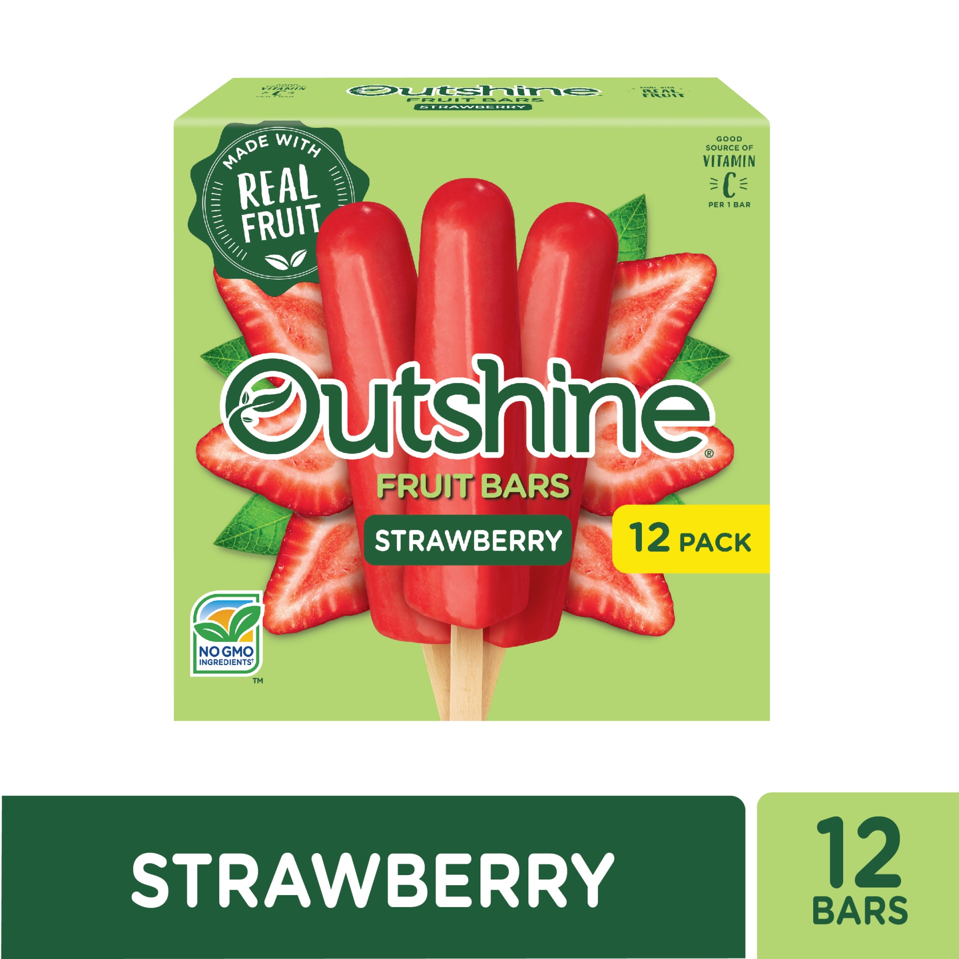 slide 1 of 7, Outshine Strawberry Frozen Fruit Bars Bullet Pack, 18 fl oz